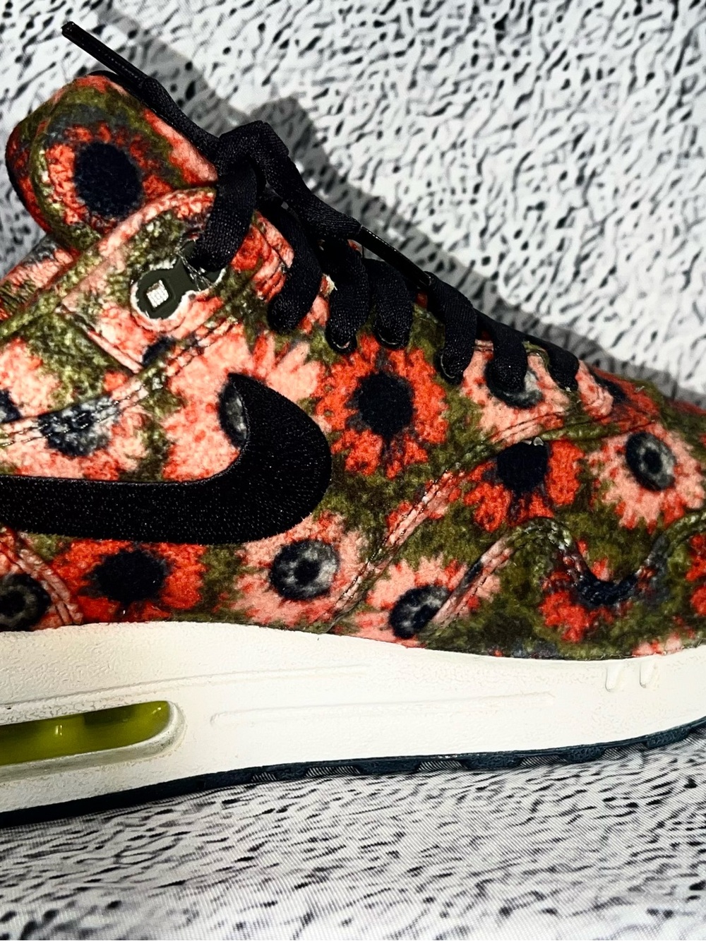 Nike Men’s Air Max 1 Daisy. Solar Black Crimson size 11.5 - Picture 7 of 10